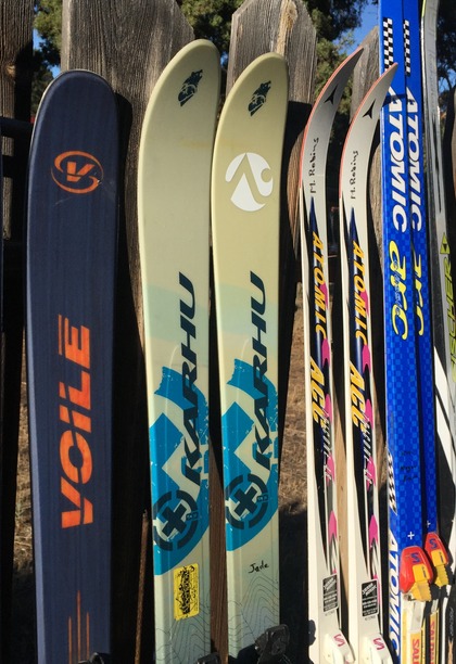 New and used telemark and cross-country skis