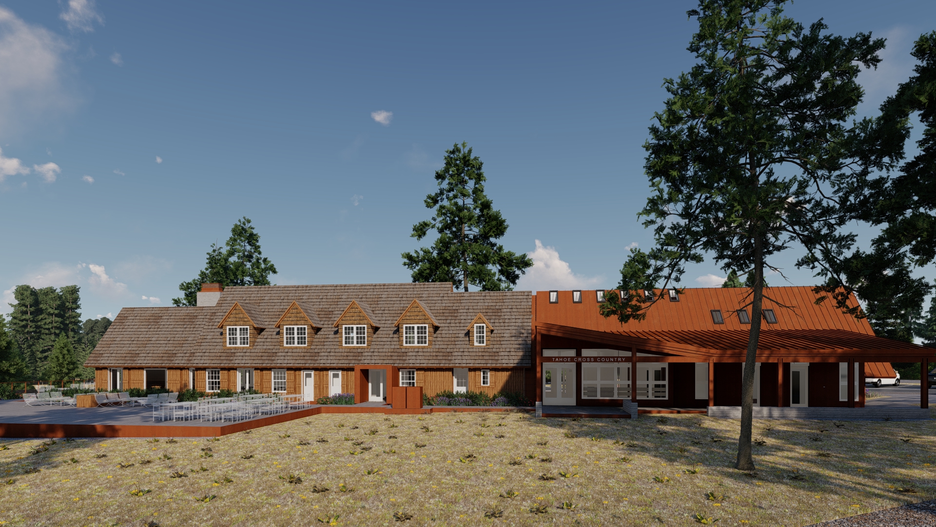 Architectural rendering of Tahoe XC Lodge Project